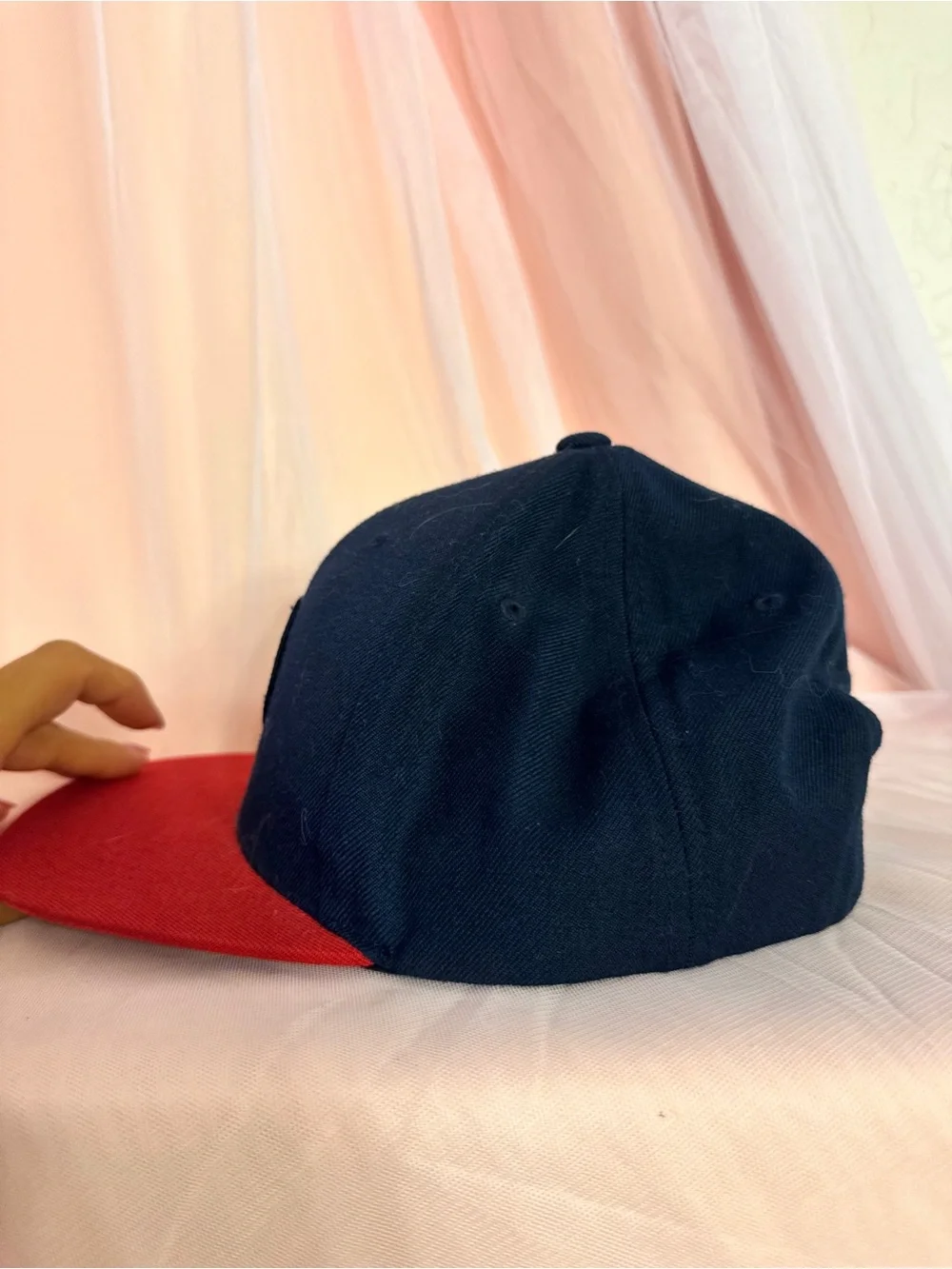 🌟🇺🇸RVCA VA Embroidered Patch Navy Blue & Red Adjustable Snapback Hat